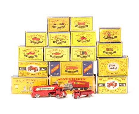 3 Matchbox Series. Major Pack No.1 B.P. Petrol Tanker. Accessory Pack A-1 B.P. Petrol Pumps. M2 Bedford tractor unit and LEP 