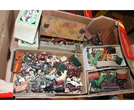 A quantity of Various Makes. Including 4 wooden Robilt Toy Buildings: Tractor Shed, Chicken Run etc. Boxed, minor wear.  A la