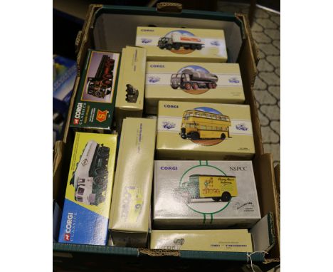 14 Corgi Classics. 2x Foden Tankers Milk and Guinness. ERF tanker Blue Circle. ERF KV Dropside Eddie Stobart. Guy Arab Bourne