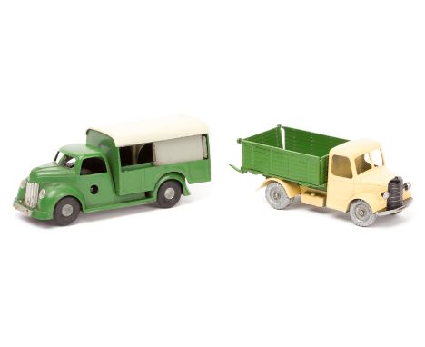 2 Diecast commercial vehicles. A scarce Chad Valley Wee-Kin clockwork refuse collection vehicle with a trans-atlantic style c