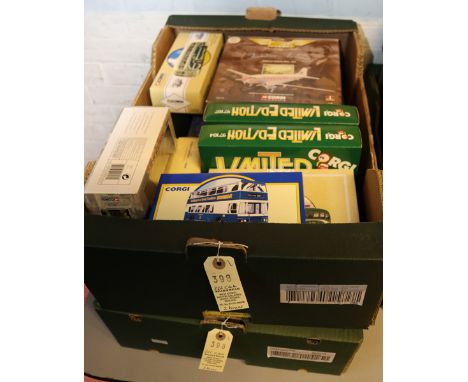 21 Corgi Classics etc. 2x Aviation Archive – Avro Vulcan RAF 44 Sqdn, Operation Black Buck and a Frontier Airliner Douglas Da
