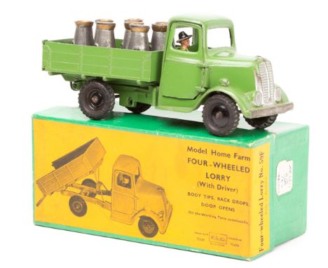 A rare early 1950’s Britains Civilian 4-wheeled Lorry No.59F. An example finished in light green with black wheels, tipping r