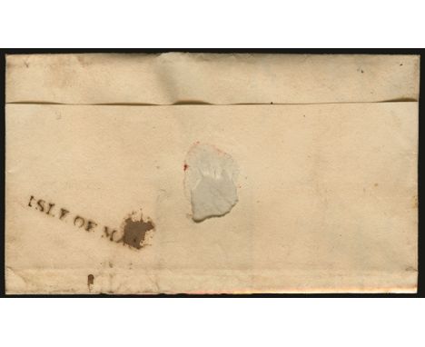1823 June outer letter sheet from 'a 'Patrick Brett, Sargent 2nd R Veteran Company' to Edinburgh, with m/s 'Paid 1d' (Soldier