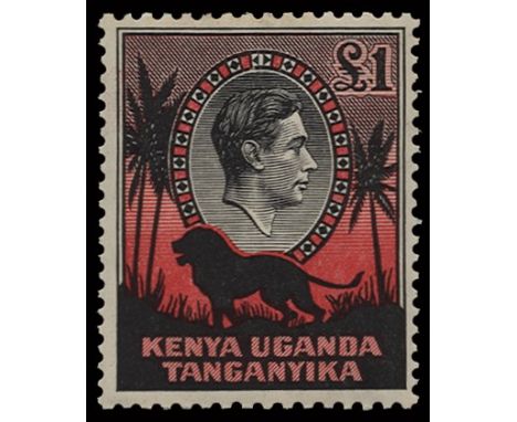 1938-54 Perf 11¾x13 £1 black and red (SG 150), fresh for this stamp with only light streaky gum toning, large part o.g., cat 