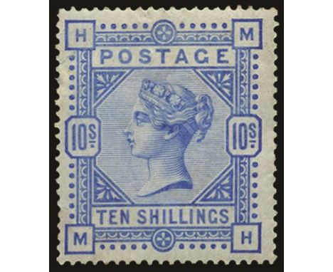 1883-84 white paper 10s pale ultramarine (SG 183a), odd short perf, light gum creasing and surface rubbing, lightly hinged wi