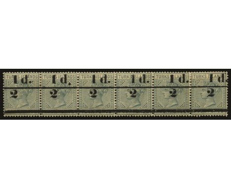 1893 (10 June) ½d on 4d grey, setting 3 with continuous thick and thin bars, spaced 11¾mm and the "2" under "1", horizontal s