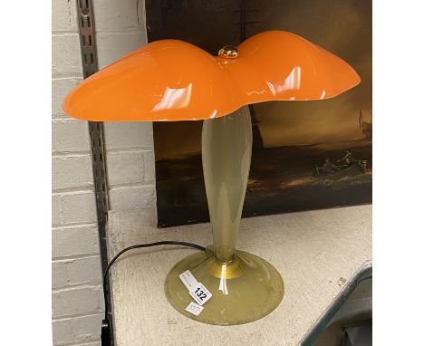 1960'S RETRO GLASS LAMP 37CMS HIGH APPROX