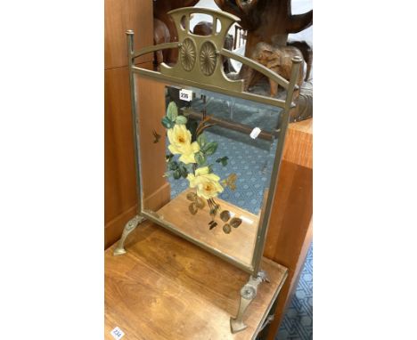 PAINTED FLORAL FIRESCREEN