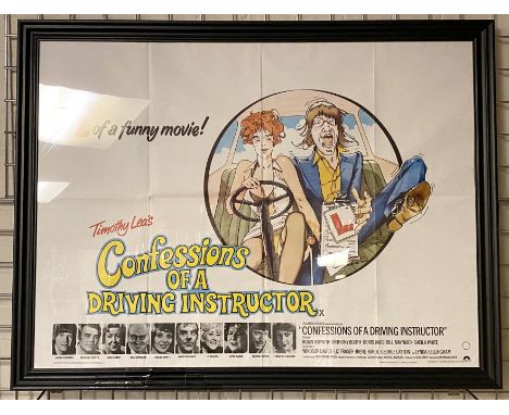 FRAMED VINTAGE MOVIE POSTER - CONFESSIONS OF A DRIVING INSTRUCTOR 
