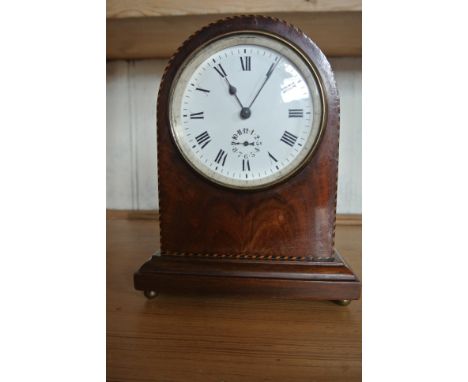 Inlaid 8 Day French Mantle Clock with Alarm