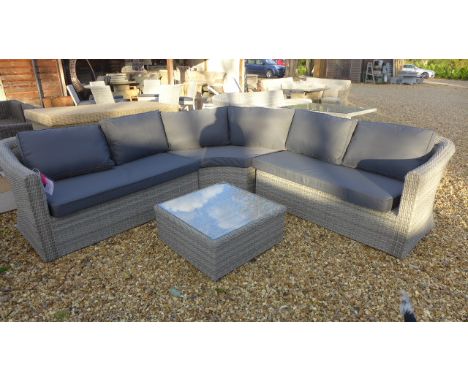 A Bramblecrest Allegra Deluxe modular sofa with a coffee table/footstool