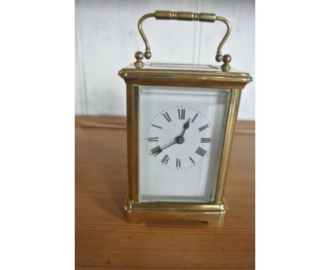 8 Day Brass French Carriage Clock with Alarm