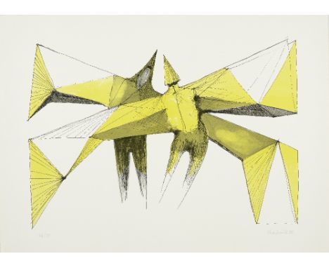Lynn Chadwick R.A. (British, 1914-2003)Untitled (Two Dancing Figures) Lithograph in colours, 1968, on BFK Rives wove paper, s