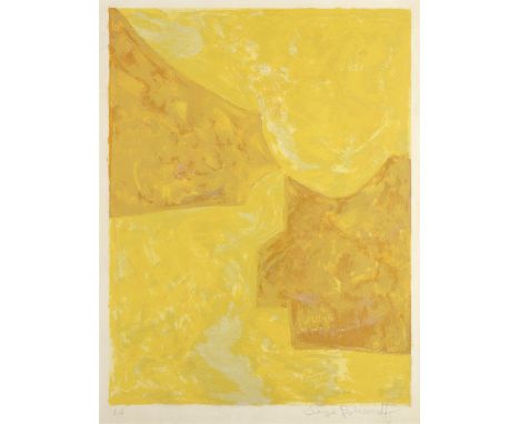 Serge Poliakoff (Russian/French, 1900-1969)Composition jaune (Poliakoff/Schneider 28) Lithograph in colours, 1960, on Arches 