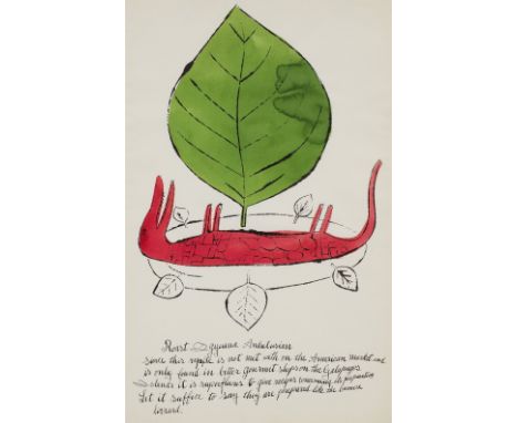 Andy Warhol (American, 1928-1987)Roast Iguana, from Wild Raspberries  (Feldman & Schellmann IV.136A) Double-sided offset lith