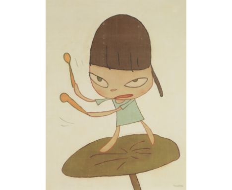 Yoshitomo Nara (Japanese, born 1960)Marching on a Butterbur Leaf Offset lithograph in colours, 2019, on wove paper, from the 
