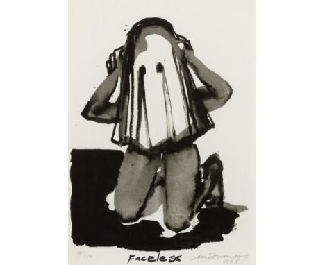 Marlene Dumas (South African/British, born 1953)Faceless Lithograph, 1993, on wove paper, signed, dated and numbered 181/200 