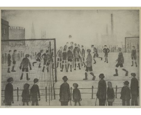 Laurence Stephen Lowry R.A. (British, 1887-1976)The Football Match Offset lithograph, on wove paper, signed and numbered 356/