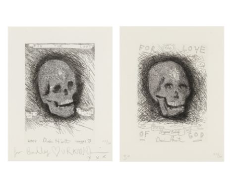 Damien Hirst (British, born 1965)Beyond Belief; For the Love of God Two etchings, 2007, on wove paper, each signed and number