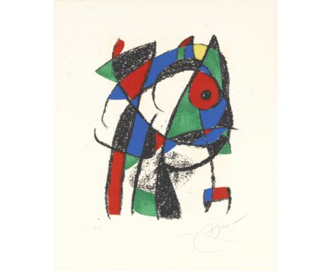Joan Miró (Spanish, 1893-1983)Plate II, from Lithographe II (Maeght 1037; Cramer 198) Lithograph in colours, 1975, on Arches 