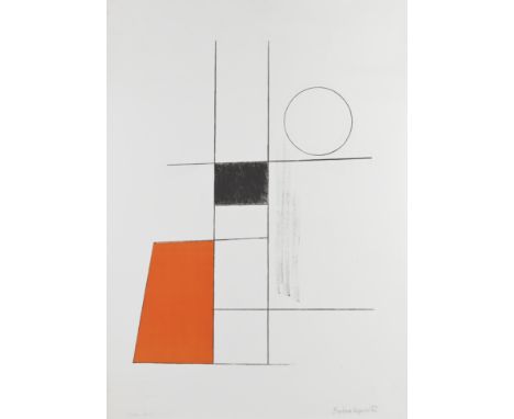 Dame Barbara Hepworth (British, 1903-1975)Mycenae, from Twelve Lithographs Lithograph in colours, 1969, on Barcham Green hand