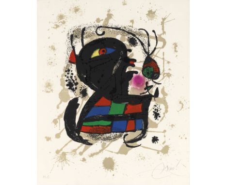 Joan Miró (Spanish, 1893-1983)Plate VI, from Lithographe III (Maeght 1117; Cramer 230) Lithograph in colours, 1977, on Arches