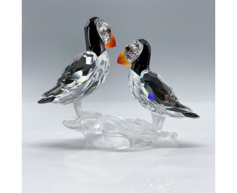 These Swarovski crystal puffins were part of Feathered Beauties theme group. The piece features finely detailed birds with fa