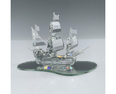 Clear faceted crystal sails with frosted flags. From the When We Were Young series. Swarovski backstamp. This item has a mirr