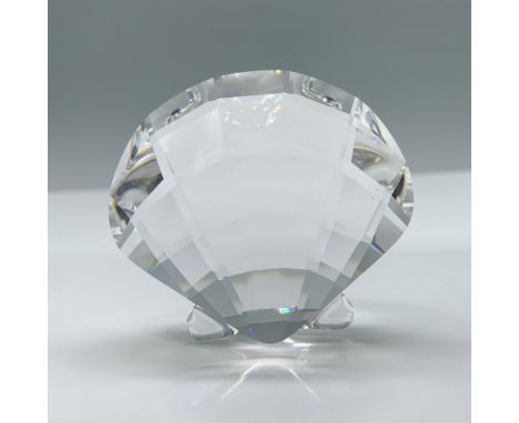 A lead clear crystal scallop given to Swarovski Club members as a renewal gift. Swarovski backstamp. This item has its origin