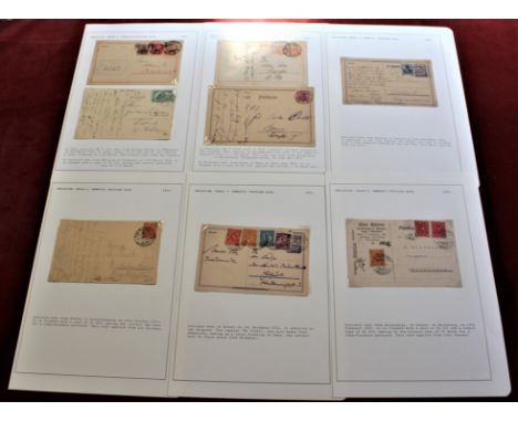 Germany 1922-1923 Inflation Period Post, Michel P141.1/SG140, 161 used; b/w postcard Bayer Wald cancel 17.3.1922 on SG114; Mi