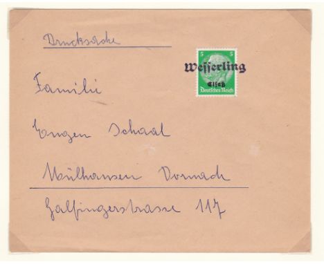 Germany 1940-1942 Alsace Provisional Cancellations 5 items each item displayed &amp; described with full details of all censo