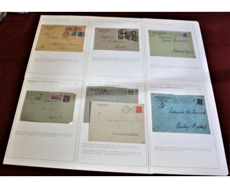 Germany 1920-1923 Inflation Period Post Env cancel 16.10.1920 Potsdam on SG84i booklet pane; Env cancel on SG102, 140, 2 pair