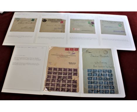 Germany 1922-1923 Inflation Period Post Env Nuremberg machine cancel on SG168; Env Nuremberg machine cancel on SG211; Registe
