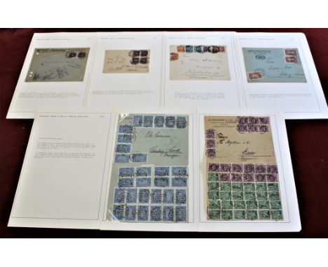Germany 1922-1923  Inflation Period Post 6 Env's cancels various million mark stamps each item displayed &amp; described with