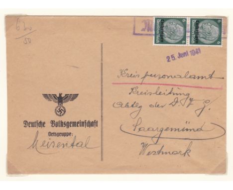 Germany 1940-1941 Lorraine Provisional cancellations 5 items each item displayed &amp; described with full details of all cen