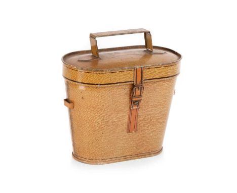 BINOCULAR CASE BISCUIT TIN, HUNTLEY & PALMERS, CIRCA 1907  modelled in the form of a binocular or field glasses case, with le