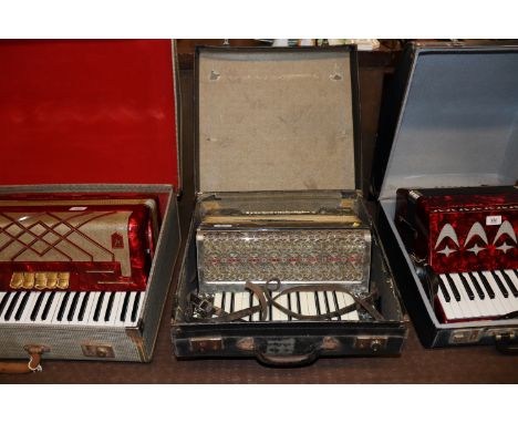 A Matelli piano accordion in fitted case