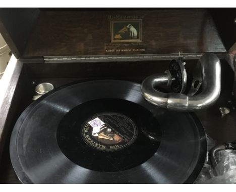 A H. M V table top gramophone