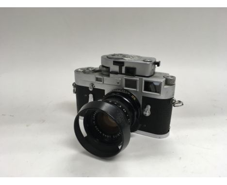 A 1950's Leica M3 camera with a factory fitted Leica light meter and a Leitz lens