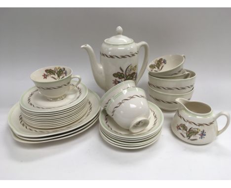 A Royal Doulton tea service in Woodland pattern D6338.