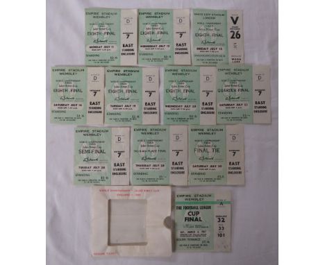 World Championship Jules Rimet Cup England 1966 tickets - Eighth Final (6), Quarter Final, Semi-Final, 3rd and 4th Place Fina