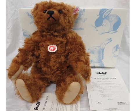 Boxed Steiff Vincent Teddy Bear 510 / 1500 with growler and certificate