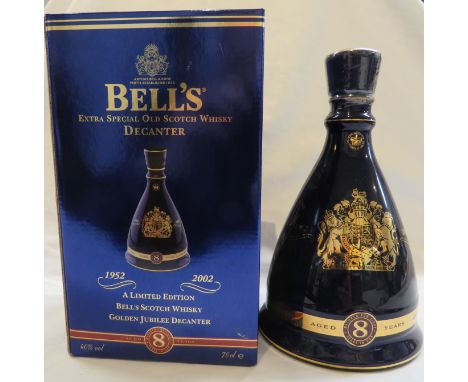 Boxed Bell's Extra Special Old Scotch Whisky Golden Jubilee Decanter
