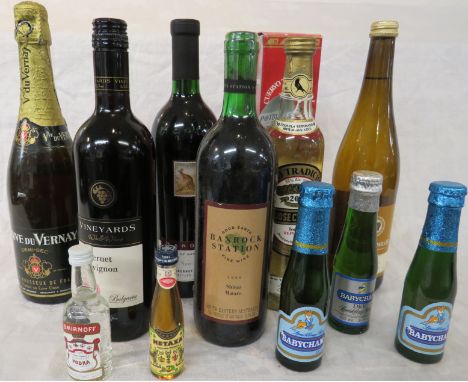 Veuve du Vernay demi-sec 75cl, Hardys Shiraz Cabernet Sauvignon 2002, Vineyards World Wines Cabernet Sauvignon 2013, Banrock 