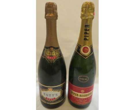 Tot's Brut California sparkling wine 750ml and Piper-Heidsieck Champagne extra dry 750ml