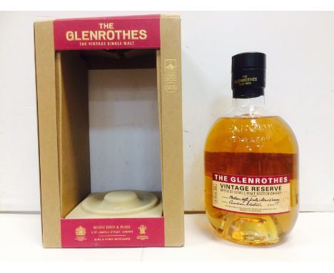 GLENROTHES VINTAGE RESERVE
Active. Rothes, Moray. 
700ml, 40% volume, in carton.  CONDITION REPORT: Very good. 