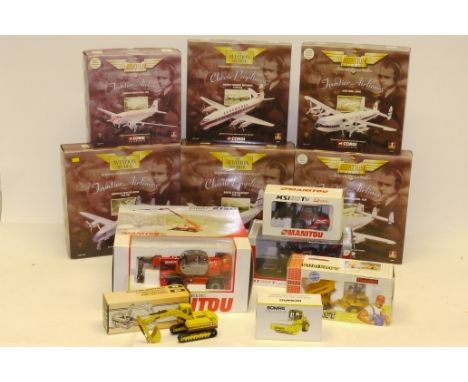 Boxed Corgi Aviation Archive and Boxed Industrial and Plant Models, A group of six Corgi 1:144 scale civil aircraft Frontier 