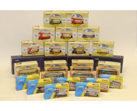 Corgi Tram Models, A boxed collection, comprising, Great British Tram Company (6) , Classic Public Transport (13), Corgi Clas