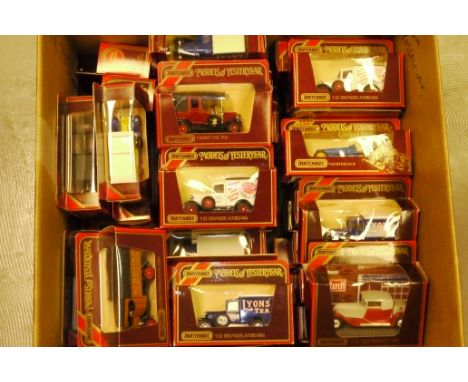 Matchbox Models of Yesteryear, A large collection of 1:43 scale vintage private and commercial vehicles many with branding, a