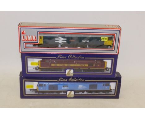 Lima OO Gauge BR Diesel Locomotives, comprising Class 37 37426 in EWS maroon, class 60 no 60033 'Tees Steel Express' in EWS/B